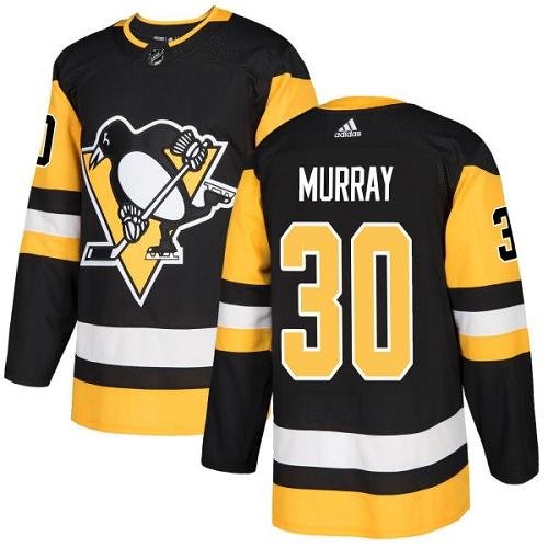 Adidas Pittsburgh Penguins #30 Matt Murray Black Home Authentic Stitched Youth NHL Jersey inbean