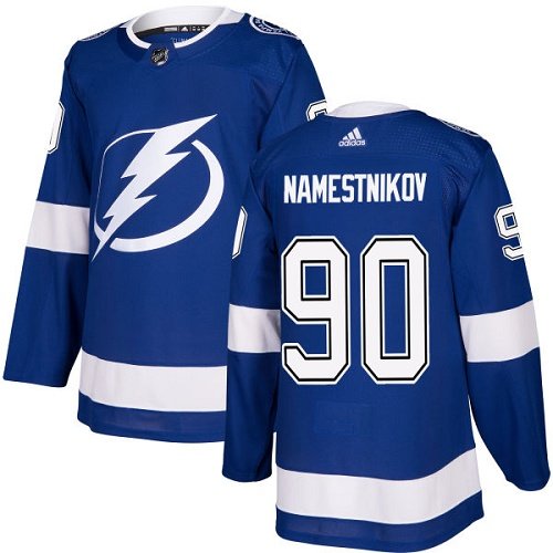 Adidas Tampa Bay Lightning #90 Vladislav Namestnikov Blue Home Authentic Stitched Youth NHL Jersey inbean