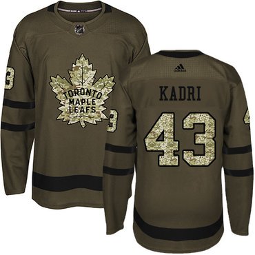 Adidas Toronto Maple Leafs #43 Nazem Kadri Green Salute to Service Stitched Youth NHL Jersey inbean