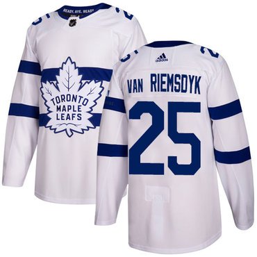 Adidas Toronto Maple Leafs #25 James Van Riemsdyk White Authentic 2018 Stadium Series Stitched Youth NHL Jersey inbean