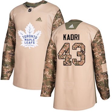 Adidas Toronto Maple Leafs #43 Nazem Kadri Camo Authentic 2017 Veterans Day Stitched Youth NHL Jersey inbean