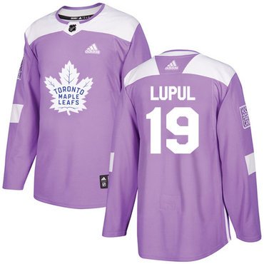 Adidas Toronto Maple Leafs #19 Joffrey Lupul Purple Authentic Fights Cancer Stitched Youth NHL Jersey inbean