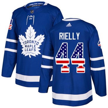 Adidas Toronto Maple Leafs #44 Morgan Rielly Blue Home Authentic USA Flag Stitched Youth NHL Jersey inbean