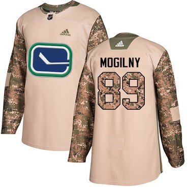 Adidas Vancouver Canucks #89 Alexander Mogilny Camo Authentic 2017 Veterans Day Youth Stitched NHL Jersey inbean