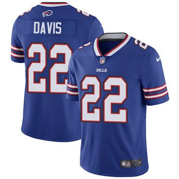 Nike Bills #22 Vontae Davis Royal Blue Team Color Youth Stitched NFL Vapor Untouchable Limited Jersey inbean