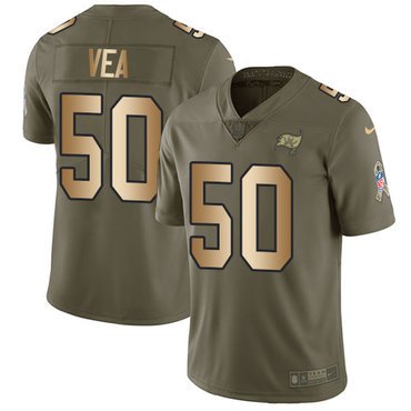 Nike Buccaneers #50 Vita Vea Olive Gold Youth Stitched NFL Limited 2017 Salute to Service Jersey inbean