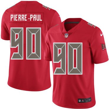 Nike Buccaneers #90 Jason Pierre-Paul Red Youth Stitched NFL Limited Rush Jersey inbean