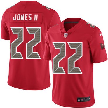 Nike Buccaneers #22 Ronald Jones II Red Youth Stitched NFL Limited Rush Jersey inbean