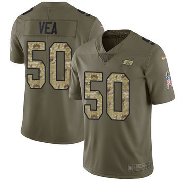 Nike Buccaneers #50 Vita Vea Olive Camo Youth Stitched NFL Limited 2017 Salute to Service Jersey inbean