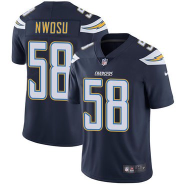 Nike Chargers #58 Uchenna Nwosu Navy Blue Team Color Youth Stitched NFL Vapor Untouchable Limited Jersey inbean