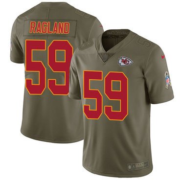 Nike Chiefs #59 Reggie Ragland Olive Youth Stitched NFL Limited 2017 Salute to Service Jersey inbean