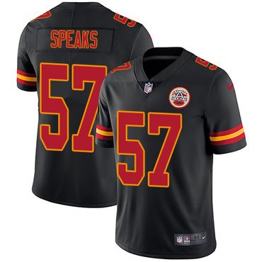 Nike Chiefs #57 Breeland Speaks Black Youth Stitched NFL Limited Rush Jersey inbean