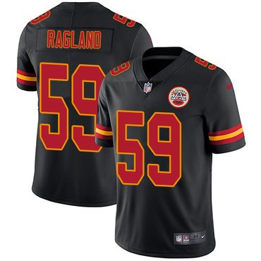 Nike Chiefs #59 Reggie Ragland Black Youth Stitched NFL Limited Rush Jersey inbean