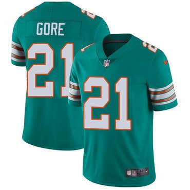 Nike Dolphins #21 Frank Gore Aqua Green Alternate Youth Stitched NFL Vapor Untouchable Limited Jersey inbean