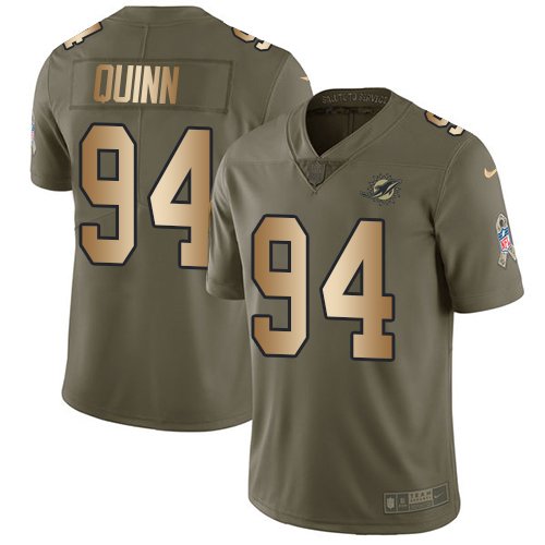 Nike Dolphins #94 Robert Quinn Olive Gold Youth Stitched NFL Limited 2017 Salute to Service Jersey inbean