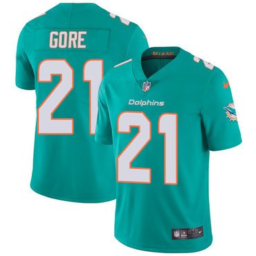 Nike Dolphins #21 Frank Gore Aqua Green Team Color Youth Stitched NFL Vapor Untouchable Limited Jersey inbean