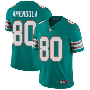 Nike Dolphins #80 Danny Amendola Aqua Green Alternate Youth Stitched NFL Vapor Untouchable Limited Jersey inbean