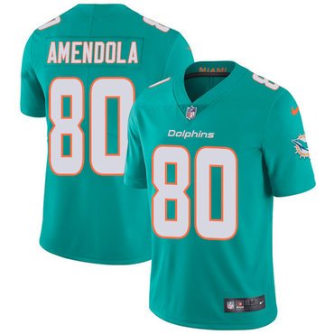 Nike Dolphins #80 Danny Amendola Aqua Green Team Color Youth Stitched NFL Vapor Untouchable Limited Jersey inbean