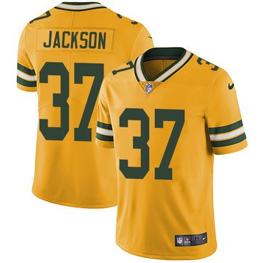 Nike Packers #37 Josh Jackson Yellow Youth Stitched NFL Limited Rush Jersey inbean