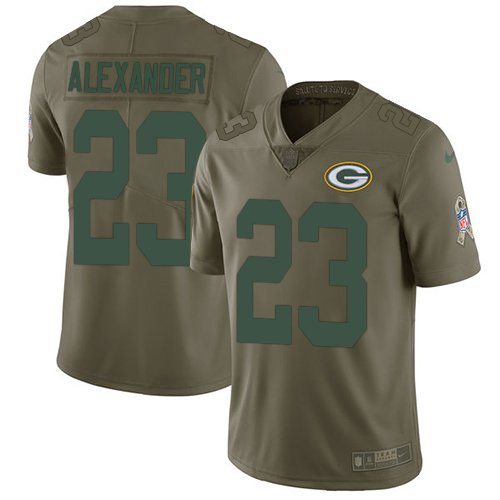 Nike Packers #23 Jaire Alexander Olive Youth Stitched NFL Limited 2017 Salute to Service Jersey inbean