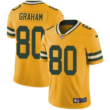 Nike Packers #80 Jimmy Graham Yellow Youth Stitched NFL Limited Rush Jersey inbean