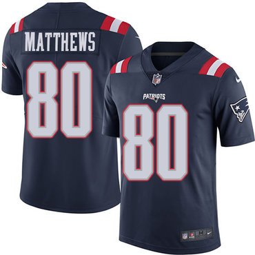 Nike Patriots #80 Jordans Matthews Navy Blue Youth Stitched NFL Limited Rush Jersey inbean