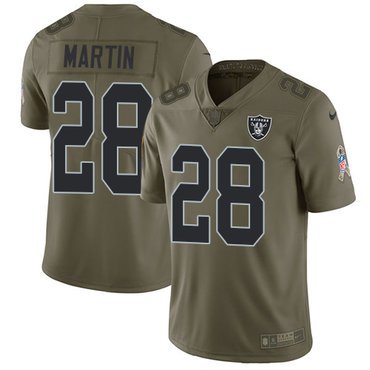 Nike Raiders #28 Doug Martin Olive Youth Stitched NFL Limited 2017 Salute to Service Jersey inbean