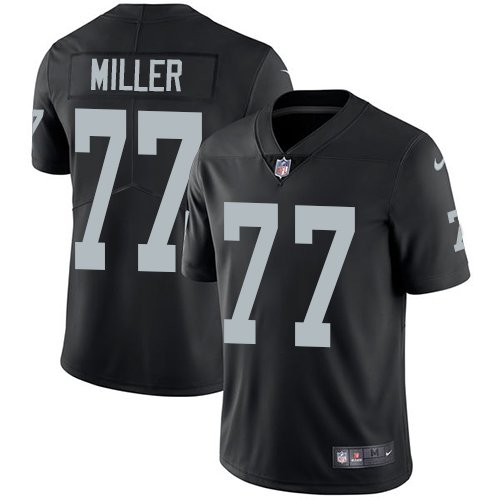 Nike Raiders #77 Kolton Miller Black Team Color Youth Stitched NFL Vapor Untouchable Limited Jersey inbean