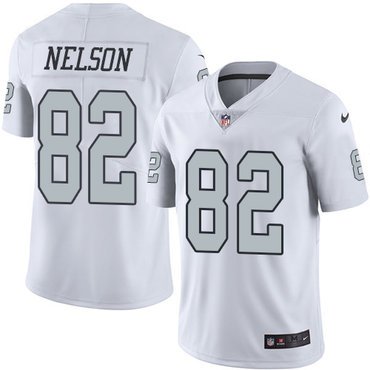 Nike Raiders #82 Jordy Nelson White Youth Stitched NFL Limited Rush Jersey inbean