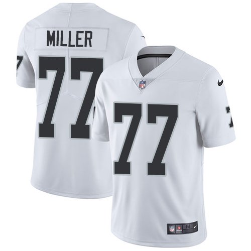 Nike Raiders #77 Kolton Miller White Youth Stitched NFL Vapor Untouchable Limited Jersey inbean