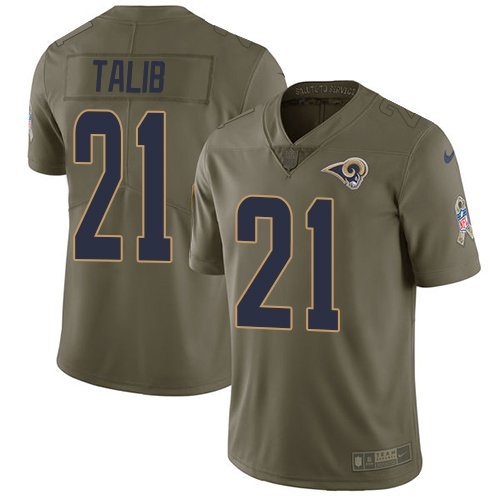 Nike Rams #21 Aqib Talib Olive Youth Stitched NFL Limited 2017 Salute to Service Jersey inbean