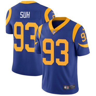 Nike Rams #93 Ndamukong Suh Royal Blue Alternate Youth Stitched NFL Vapor Untouchable Limited Jersey inbean