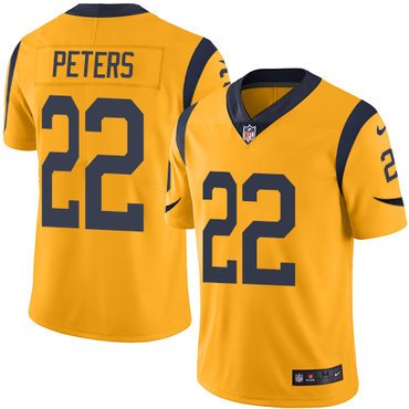 Nike Rams #22 Marcus Peters Gold Youth Stitched NFL Limited Rush Jersey inbean