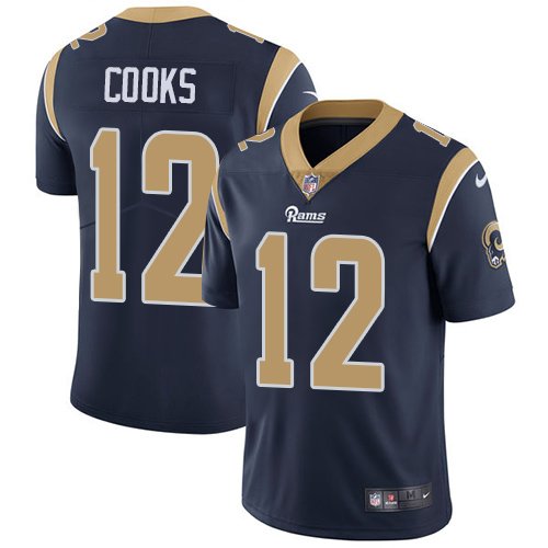 Nike Rams #12 Brandin Cooks Navy Blue Team Color Youth Stitched NFL Vapor Untouchable Limited Jersey inbean