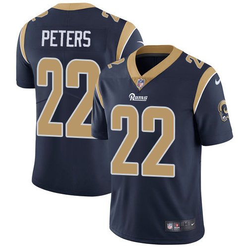 Nike Rams #22 Marcus Peters Navy Blue Team Color Youth Stitched NFL Vapor Untouchable Limited Jersey inbean