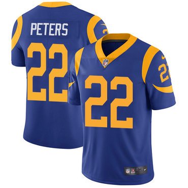 Nike Rams #22 Marcus Peters Royal Blue Alternate Youth Stitched NFL Vapor Untouchable Limited Jersey inbean