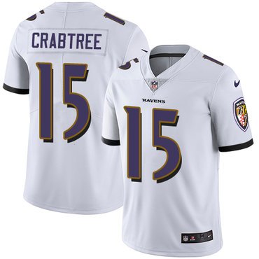 Nike Ravens #15 Michael Crabtree White Youth Stitched NFL Vapor Untouchable Limited Jersey inbean