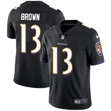 Nike Ravens #13 John Brown Black Alternate Youth Stitched NFL Vapor Untouchable Limited Jersey inbean