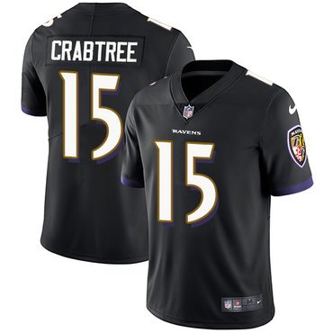 Nike Ravens #15 Michael Crabtree Black Alternate Youth Stitched NFL Vapor Untouchable Limited Jersey inbean