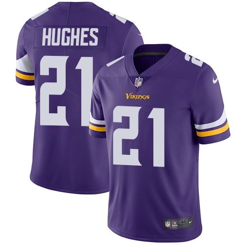 Nike Vikings #21 Mike Hughes Purple Team Color Youth Stitched NFL Vapor Untouchable Limited Jersey inbean