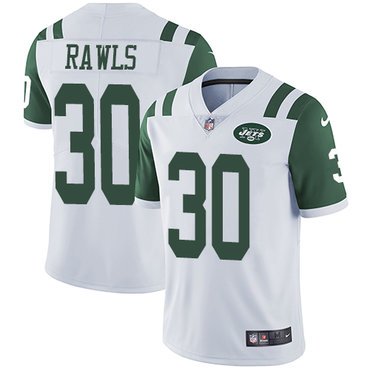 Youth Nike Jets #30 Thomas Rawls White Stitched NFL Vapor Untouchable Limited Jersey inbean