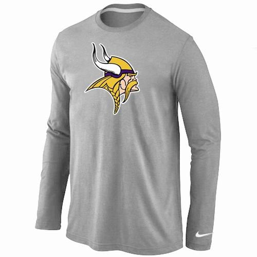 Nike Minnesota Vikings Logo Long Sleeve T-Shirt Grey inbean