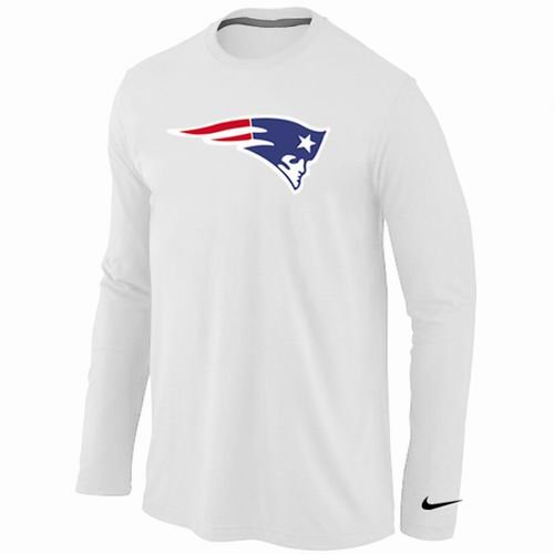 Nike New England Patriots Logo Long Sleeve T-Shirt WHITE inbean