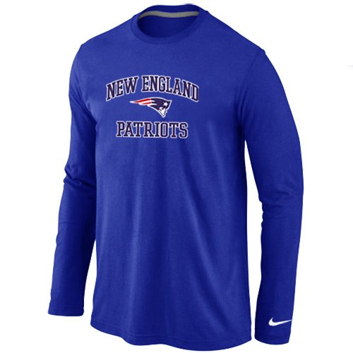 Nike New England Patriots Heart Blue Long Sleeve T-Shirt inbean