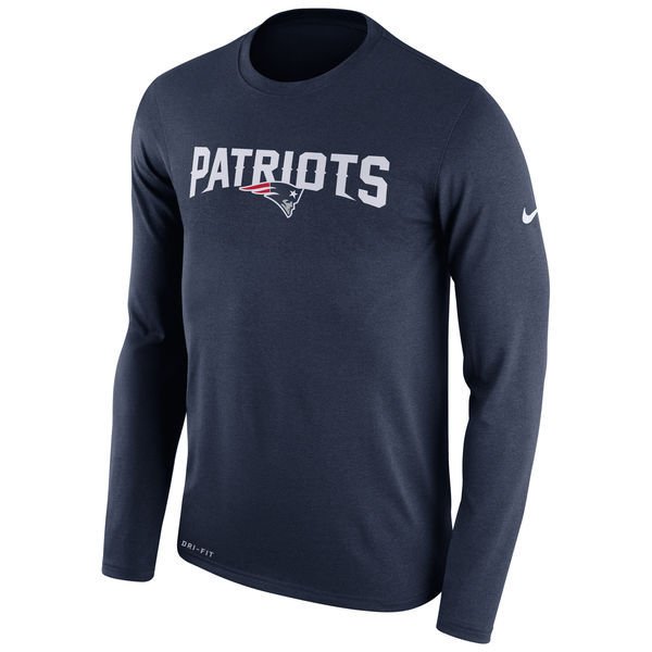 Nike New England Patriots Navy Long Sleeve Men's T-Shirt inbean