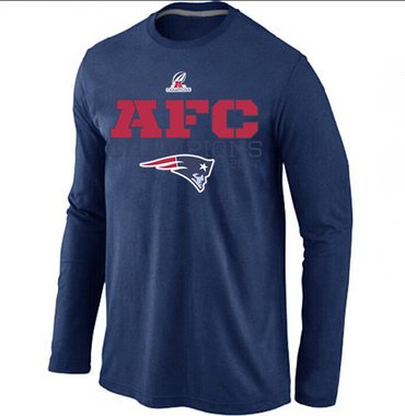 Nike Patriots D.Blue Long Sleeve Men T-Shirts inbean