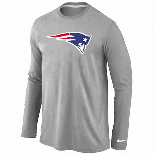 Nike New England Patriots Logo Long Sleeve T-Shirt Grey inbean