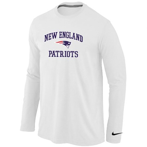 Nike New England Patriots Heart White Long Sleeve T-Shirt inbean