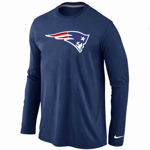 Nike New England Patriots Logo Long Sleeve T-Shirt D.Blue inbean