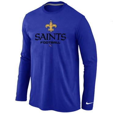 Nike New Orleans Saints Critical Victory Long Sleeve T-Shirt Blue inbean